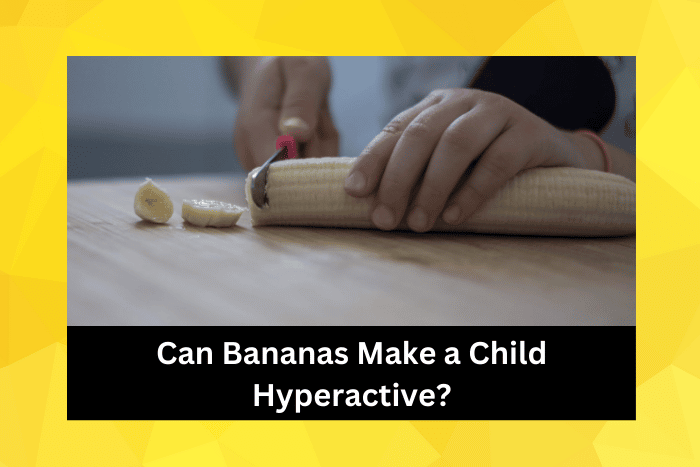 Child cutting a banana
