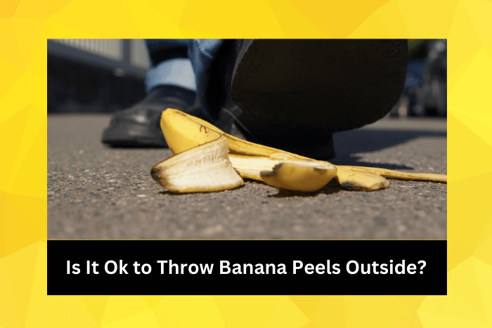 Person about to step and slip on a banana peel
