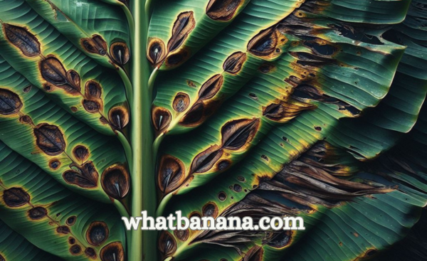 a diseased banana leaf
