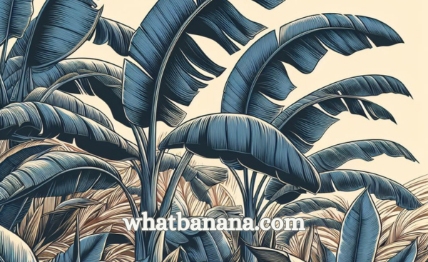 Banana plants swaying in the wind