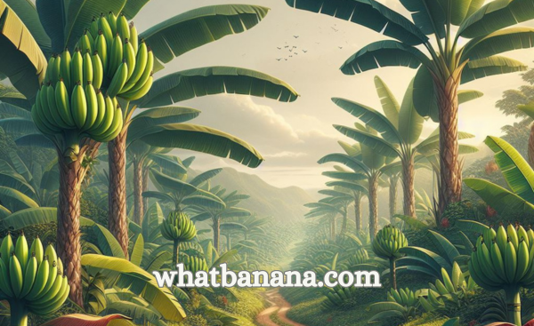 Illustration of banana plants 